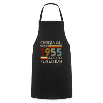 1955 - Tablier de cuisine - noir - Devant - AI Model Male 185 dark (185cm)