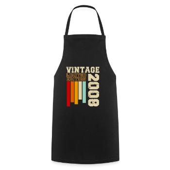 2008 - Cooking Apron - black - Front - AI Model Male 185 dark (185cm)