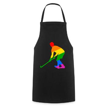 LGBTQ Feldhockeyspieler - Kochschürze - Schwarz - Vorne - AI Model Male 185 dark (185cm)