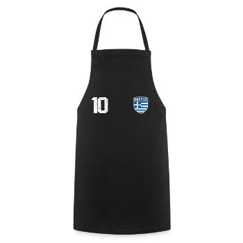 Greece jersey - Cooking Apron - black - Front - AI Model Male 185 dark (185cm)