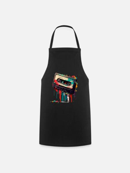Mixtape rétro - Tablier de cuisine - noir