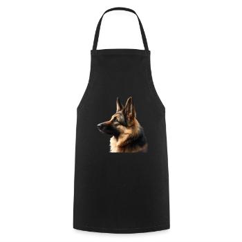 Beau chien - Tablier de cuisine - noir - Devant - AI Model Male 185 dark (185cm)