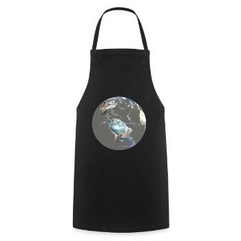 Blauer Planet Adieu, oder Rettet die Erde! Jetzt! - Kochschürze - Schwarz - Vorne - AI Model Male 185 dark (185cm)