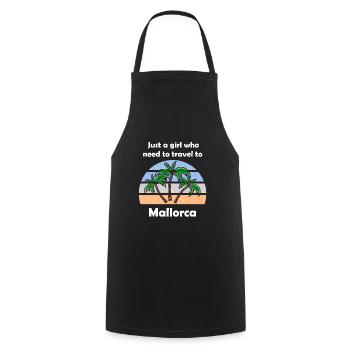 Vacances à Majorque - Tablier de cuisine - noir - Devant - AI Model Male 185 dark (185cm)
