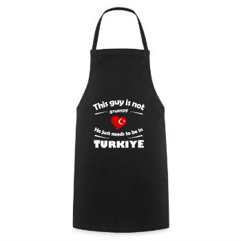 Vacances à Antalya - Tablier de cuisine - noir - Devant - AI Model Male 185 dark (185cm)
