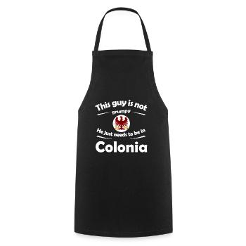 The homeland of Colonia - Cooking Apron - black - Front - AI Model Male 185 dark (185cm)
