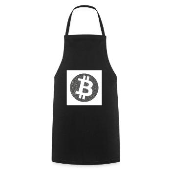 Das öffentliche Geld Bitcoin - Kochschürze - Schwarz - Vorne - AI Model Male 185 dark (185cm)