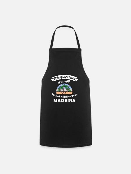 Urlaub in Madeira - Kochschürze - Schwarz