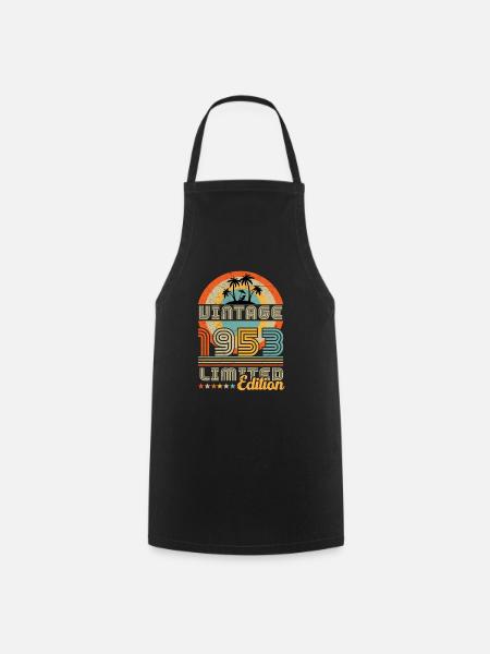 Vintage 1953 Birthday Gift 1953 - Cooking Apron - black