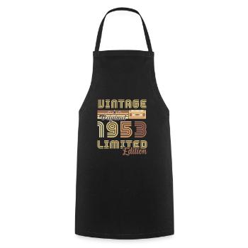 1953 Vintage Original 1953 Birthday Gift - Cooking Apron - black - Front - AI Model Male 185 dark (185cm)