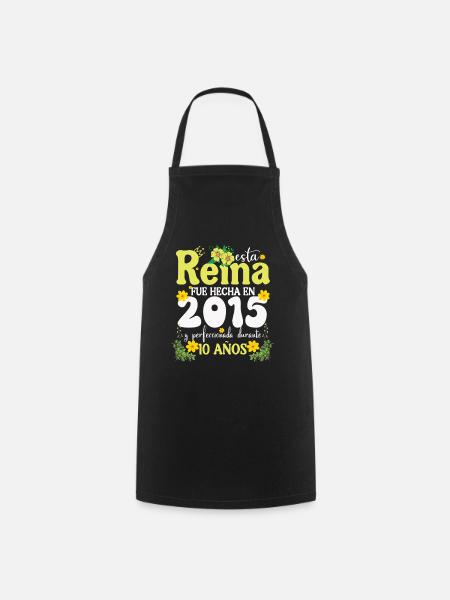 10 Jahre 2015 Vintage Retro Geburtstagsgeschenk - Kochschürze - Schwarz