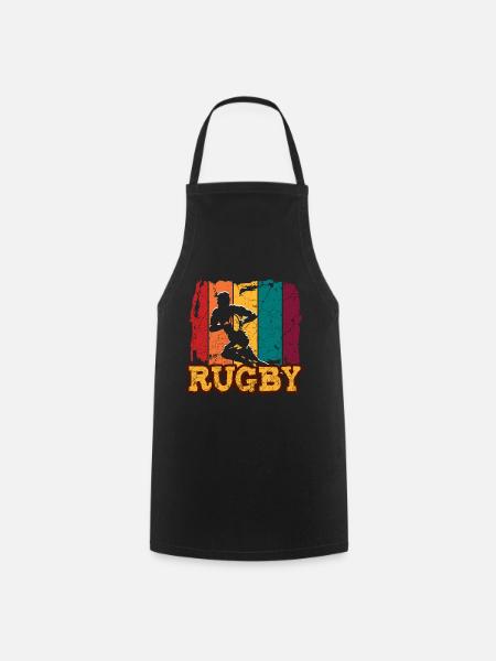 Rugby - Tablier de cuisine - noir