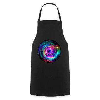 TIME TRAVEL - Cooking Apron - black - Front - AI Model Male 185 dark (185cm)