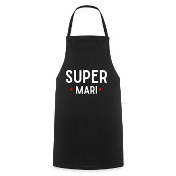 Evg mariage super-héros cadeau anniversaire - Tablier de cuisine - noir - Devant - AI Model Male 185 dark (185cm)