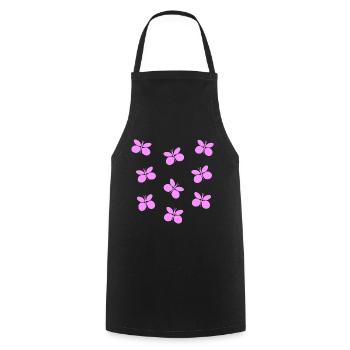 Butterflies - Cooking Apron - black - Front - AI Model Male 185 dark (185cm)