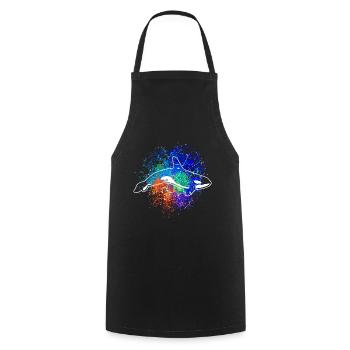 Colorful Orca Orca Killer Whale Killer Whale Whale - Cooking Apron - black - Front - AI Model Male 185 dark (185cm)