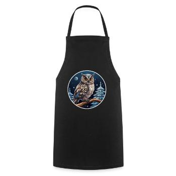 ❄ Winter Guardian - Cooking Apron - black - Front - AI Model Male 185 dark (185cm)