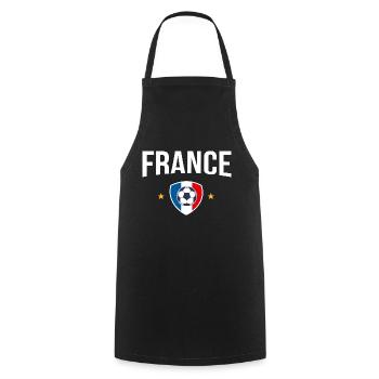 équipe de france football suppourter championnat - Tablier de cuisine - noir - Devant - AI Model Male 185 dark (185cm)