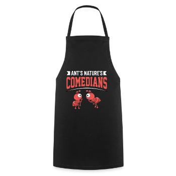 Ant's nature's comedians - Cooking Apron - black - Front - AI Model Male 185 dark (185cm)