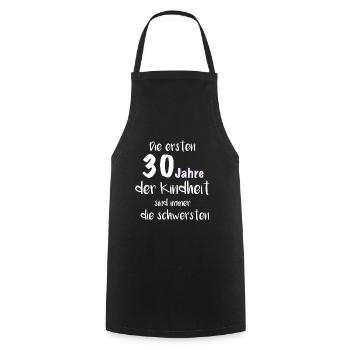 30. Geburtstag Shirt - Geschenk zum 30er - Kochschürze - Schwarz - Vorne - AI Model Male 185 dark (185cm)