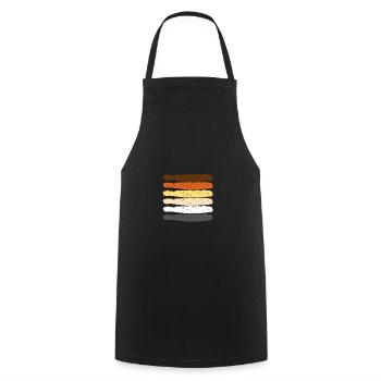 Bear Pride Bärenflagge - Kochschürze - Schwarz - Vorne - AI Model Male 185 dark (185cm)