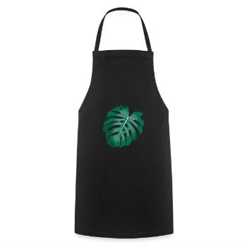 Monstera deliciosa Instagram Plant Plant Leaf - Tablier de cuisine - noir - Devant - AI Model Male 185 dark (185cm)