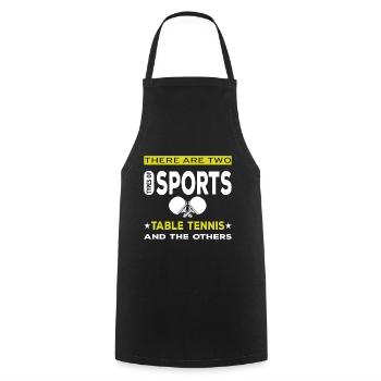 Tischtennis Table tennis - Kochschürze - Schwarz - Vorne - AI Model Male 185 dark (185cm)