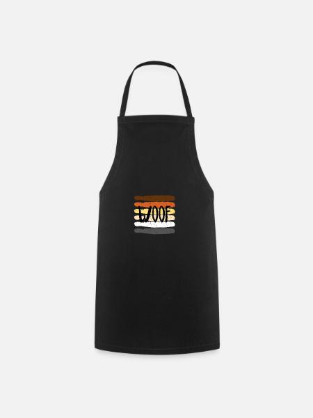 Drapeau gay ours gay woof - Tablier de cuisine - noir