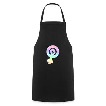 Feminism | Sexism feminine woman gender gift - Cooking Apron - black - Front - AI Model Male 185 dark (185cm)