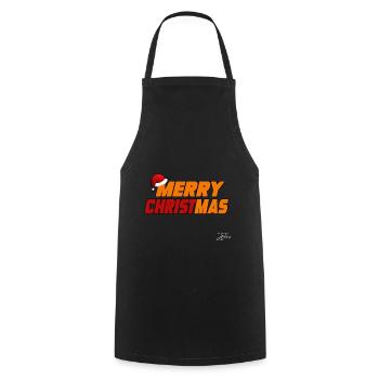Christmas Christmas Christmas Christmas X-Mas - Cooking Apron - black - Front - AI Model Male 185 dark (185cm)