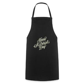 St. Patrick's Day Green Irish Ireland Lucky Happy - Cooking Apron - black - Front - AI Model Male 185 dark (185cm)