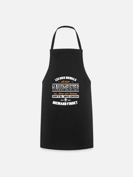 Never mess with a janitor! - Cooking Apron - black