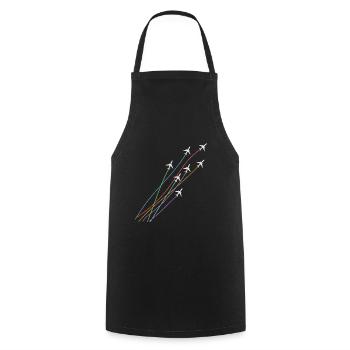 Aircraft squadron Squadron formation Flight - Cooking Apron - black - Front - AI Model Male 185 dark (185cm)
