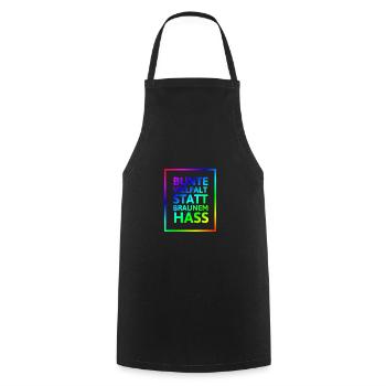 Racisme Droits de l’homme Antifa Fascisme - Tablier de cuisine - noir - Devant - AI Model Male 185 dark (185cm)