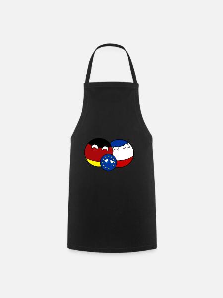 Countryball Allemagne France UE - Brexit - Tablier de cuisine - noir