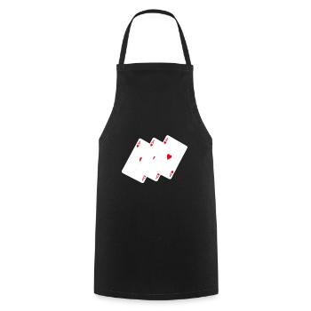 Cartes à jouer Ace - Tablier de cuisine - noir - Devant - AI Model Male 185 dark (185cm)