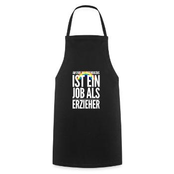 Formation d’éducateur éducateur - Tablier de cuisine - noir - Devant - AI Model Male 185 dark (185cm)