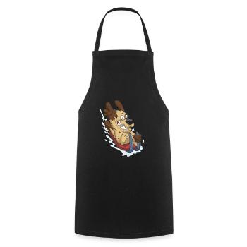 Sledding sleigh super fast gift idea - Cooking Apron - black - Front - AI Model Male 185 dark (185cm)