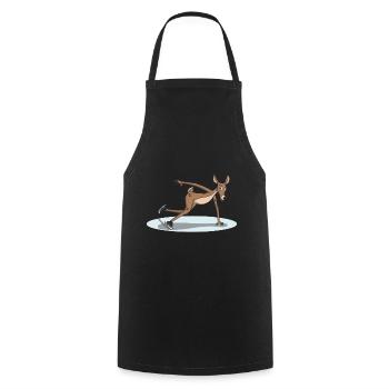 Eisschnelllauf Speed Skating Geschenk Idee - Kochschürze - Schwarz - Vorne - AI Model Male 185 dark (185cm)