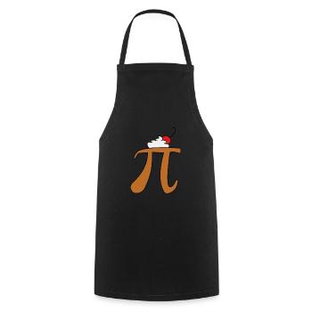 Pi - Pie - Math - Drôle de design - Tablier de cuisine - noir - Devant - AI Model Male 185 dark (185cm)
