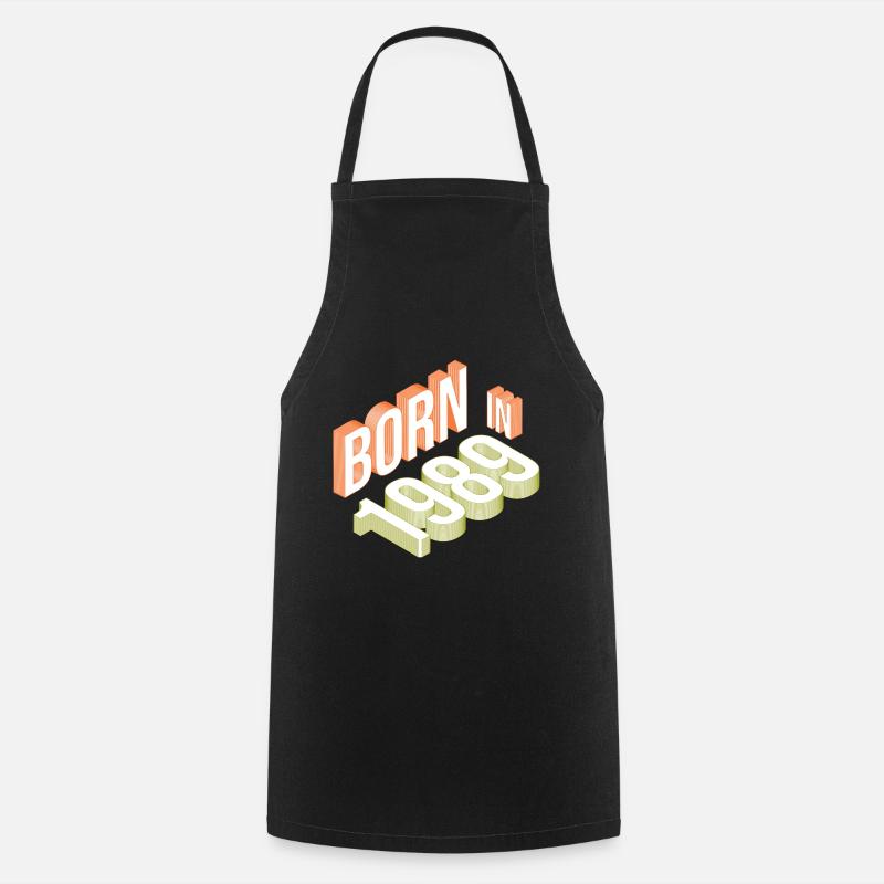 Born in 1989 - Cooking Apron - black