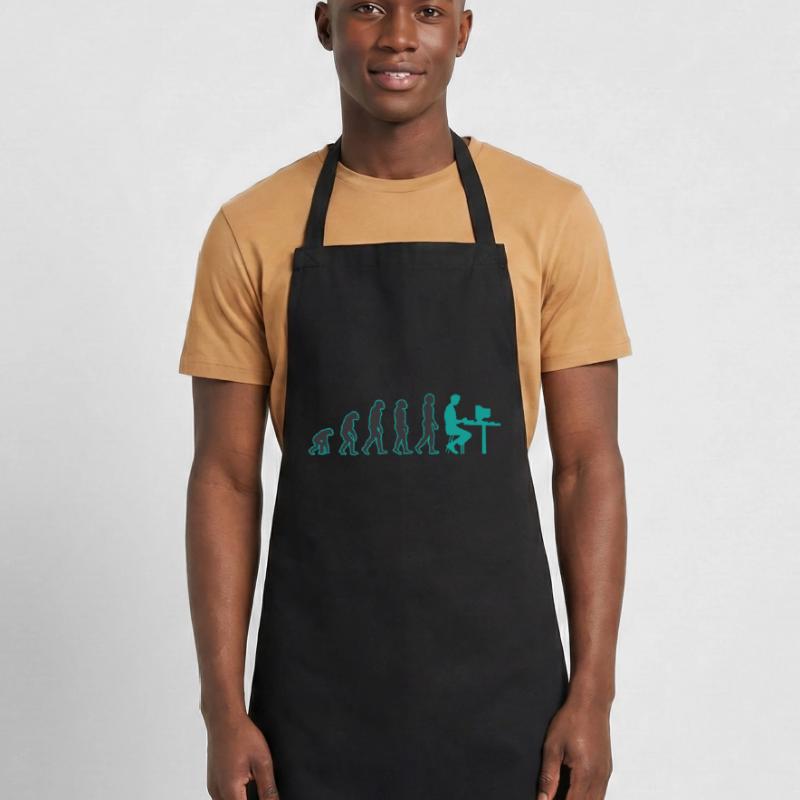 Evolution computer nerd nerds gift idea Cooking Apron