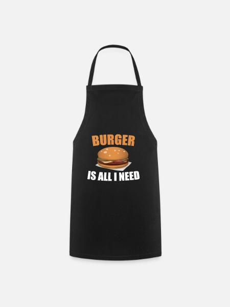 Burger - Tablier de cuisine - noir