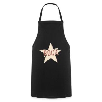 Star of rock - Cooking Apron - black - Front - AI Model Male 185 dark (185cm)