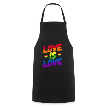Homosexualität LGBT CSD Gay Pride - Kochschürze - Schwarz - Vorne - AI Model Male 185 dark (185cm)
