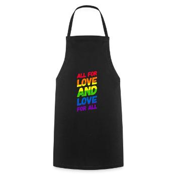 Homosexualität LGBT CSD Gay Pride - Kochschürze - Schwarz - Vorne - AI Model Male 185 dark (185cm)