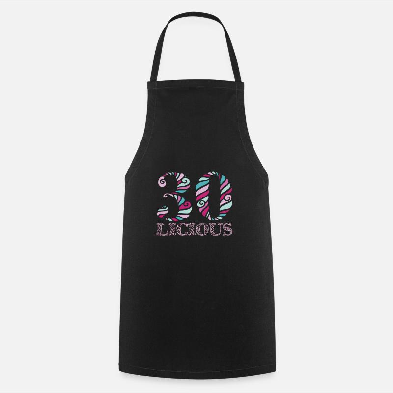 30th birthday - Cooking Apron - black