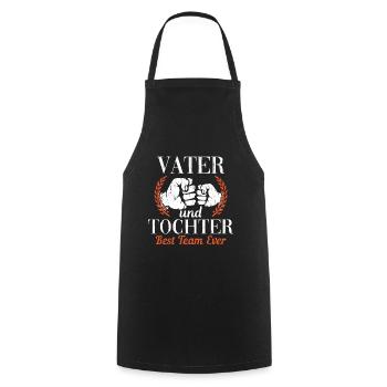 VATER und TOCHTER Best Team ever | Vatertag - Kochschürze - Schwarz - Vorne - AI Model Male 185 dark (185cm)