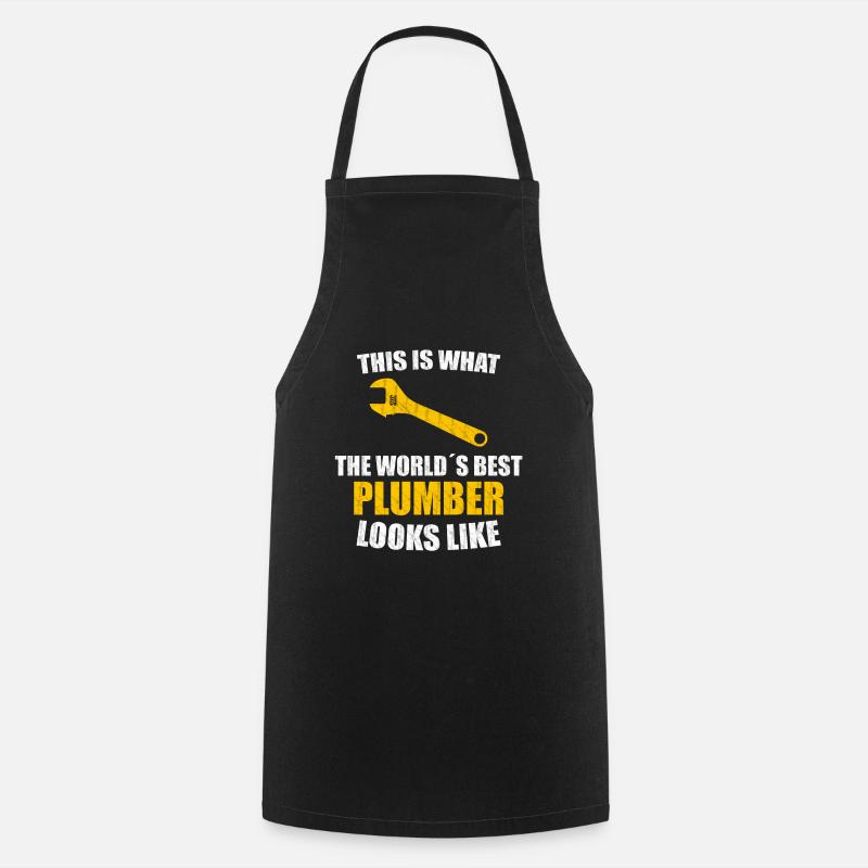 World's best plumber - Cooking Apron - black