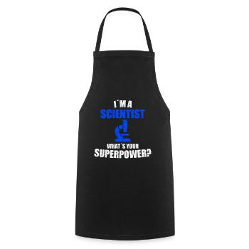Superpuissance scientifique - Tablier de cuisine - noir - Devant - AI Model Male 185 dark (185cm)